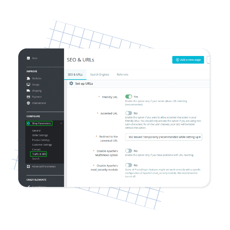PrestaShop SEO